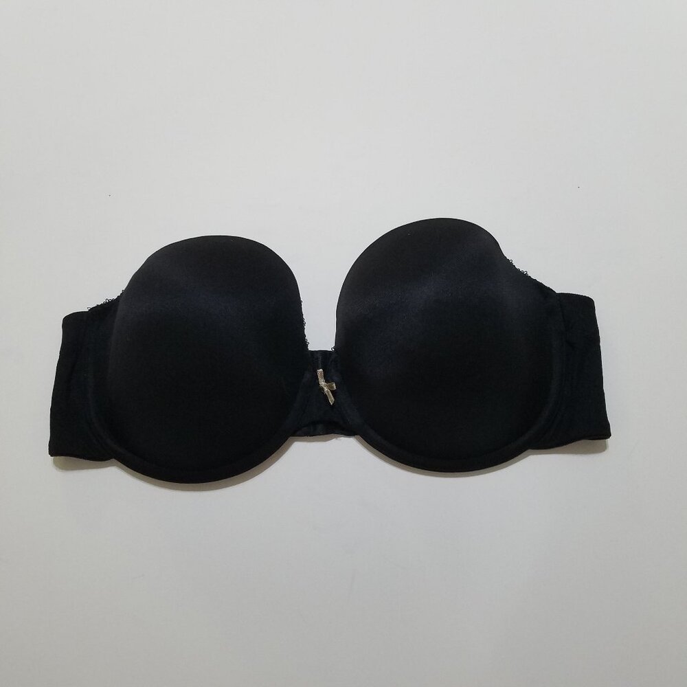 Heidi Klum Intimates Lined Strapless Bra Black Size 38C